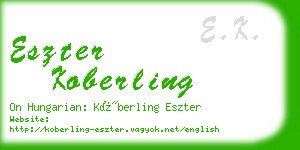 eszter koberling business card